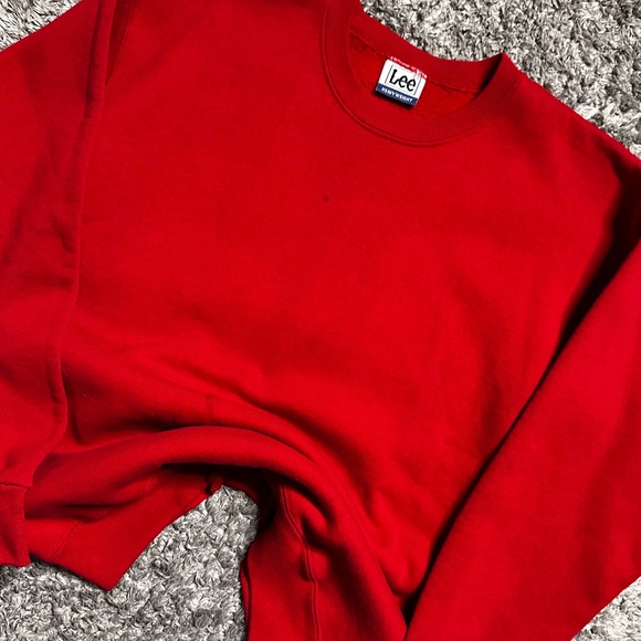 Vintage Lee Heavyweight Red Crewneck - Picture 1 of 4